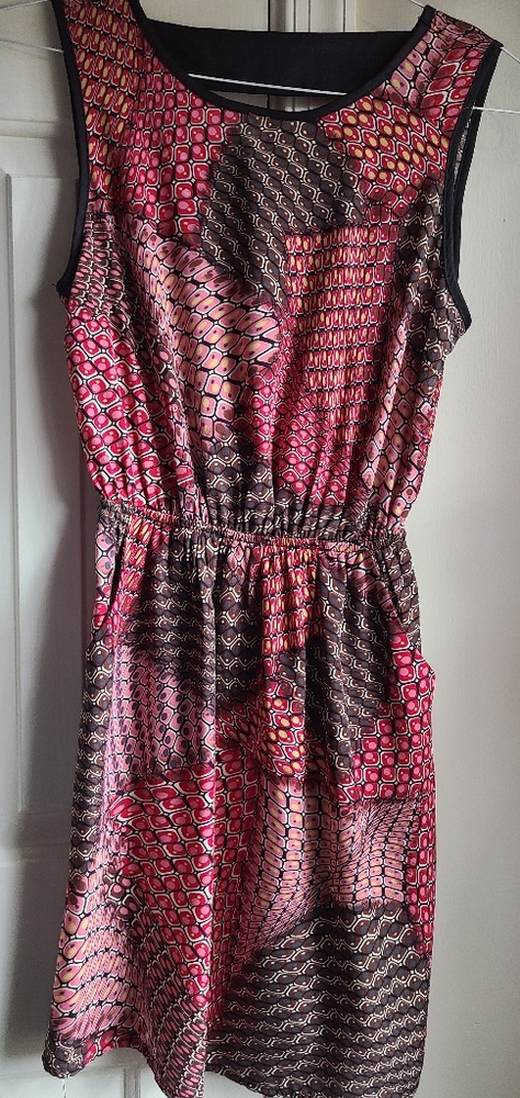 Fab'rik patterned mini dress w/ open back